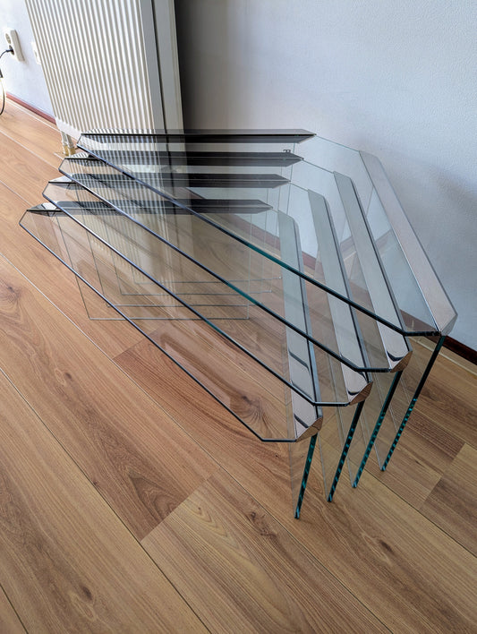 Gallotti & Radice “Nesting” Bijzettafels (Set van 4) – Pierangelo Gallotti (Jaren ’70)