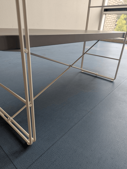 IKEA “Enetri” Wall Shelf – Design by Niels Gammelgaard – 4 Shelves – White Frame / Grey